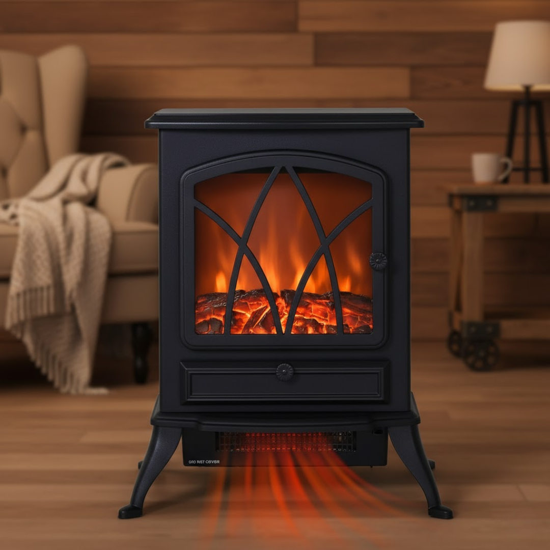 Chimenea Eléctrica 2000W con Efecto de Llama