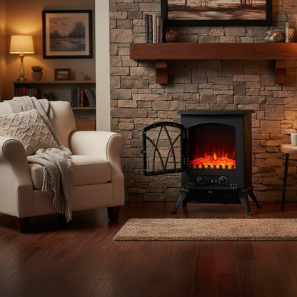 Chimenea Eléctrica 2000W con Efecto de Llama