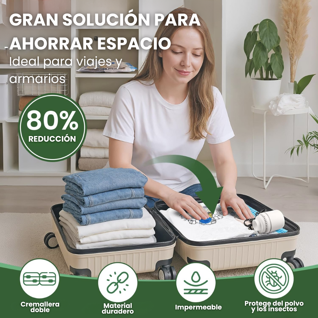 Bolsas al Vacío para Ropa con Bomba