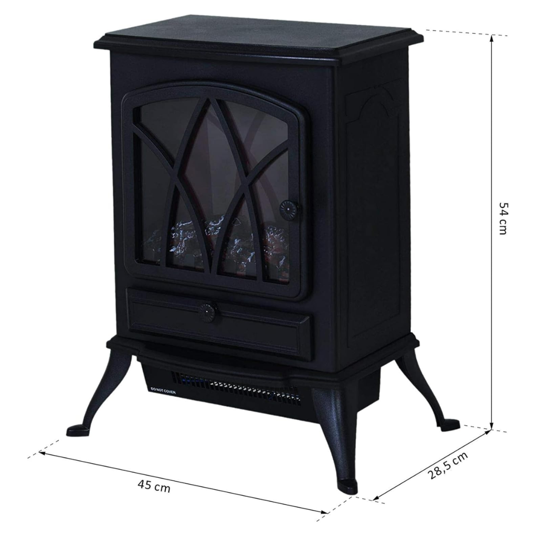 Chimenea Eléctrica 2000W con Efecto de Llama