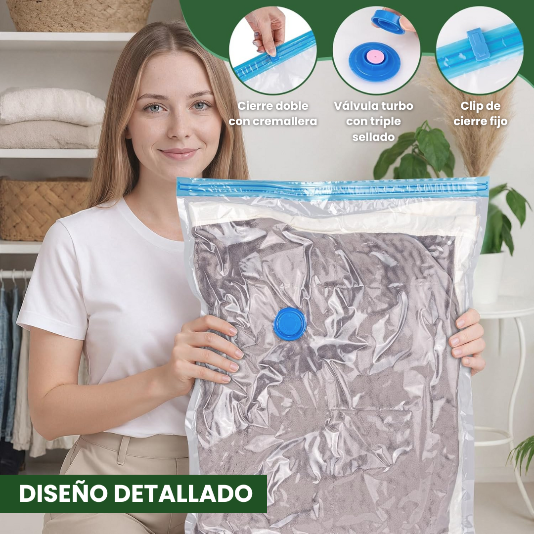 Bolsas al Vacío para Ropa con Bomba