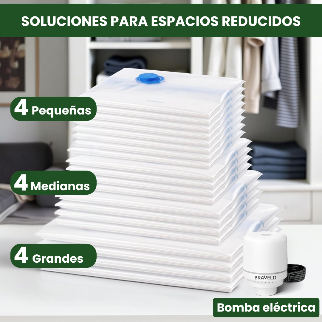 Bolsas al Vacío para Ropa con Bomba